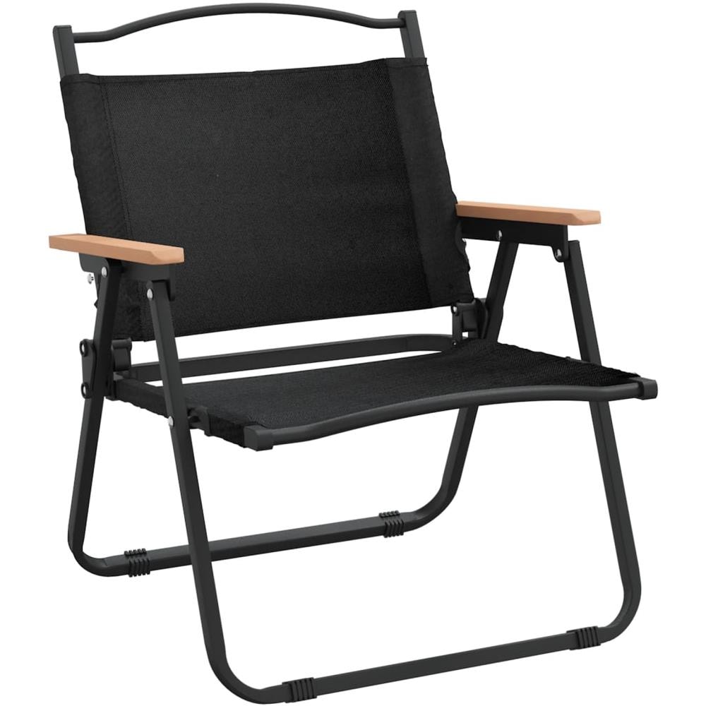 Sedie Da Campeggio 2 Pz Nere 54x43x59 Cm Tessuto Oxford - Foto 3