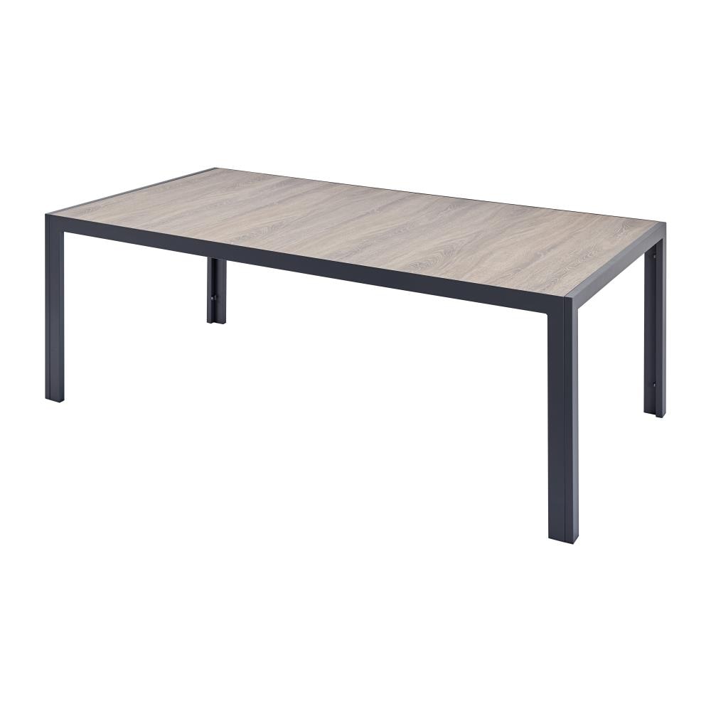 Tavolo In Alluminio E Piano Effetto Legno 10 Persone Lagos - Foto 1