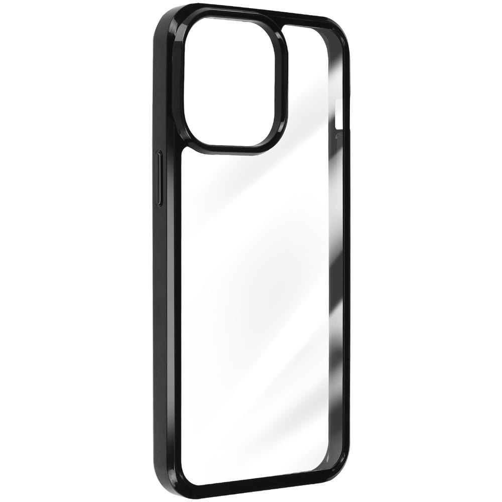 Cover Per Iphone 15 Pro Max Rigida Bordo Flessibile Nero Serie Solid Frame - Foto 2