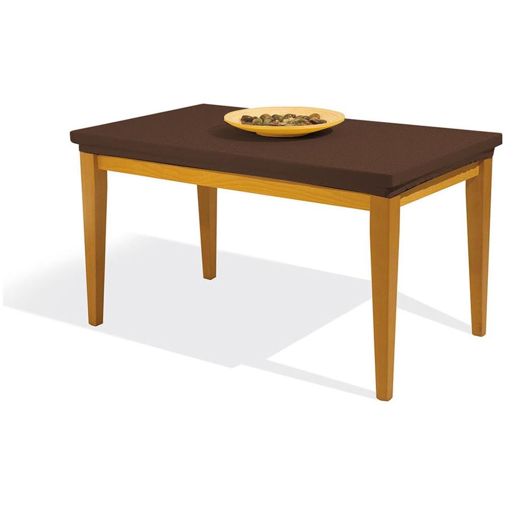 Copritavolo Antimacchia Elasticizzato  In Tinta Unita Copri Tavola Genius Rotondo Marrone 1013 - Foto 1