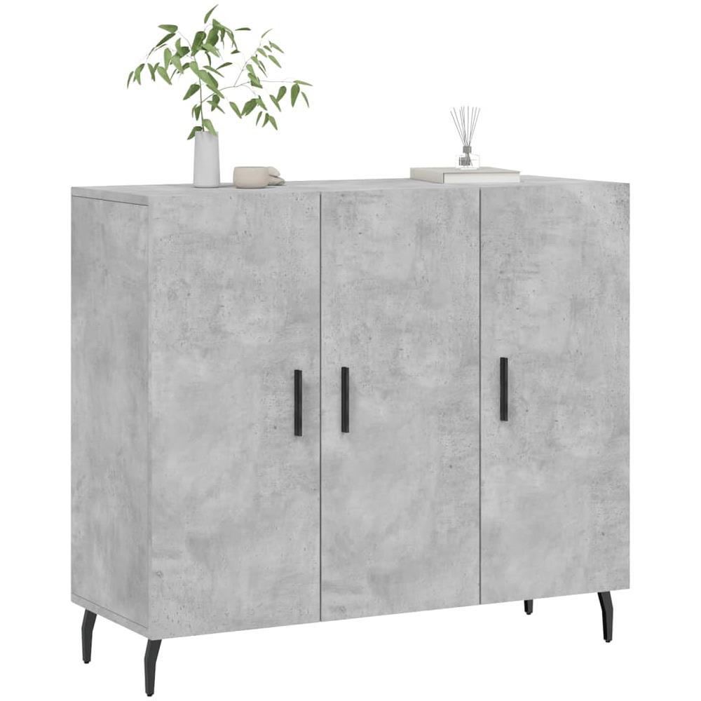 Credenza Grigio Cemento 90x34x80 Cm In Legno Multistrato - Foto 3