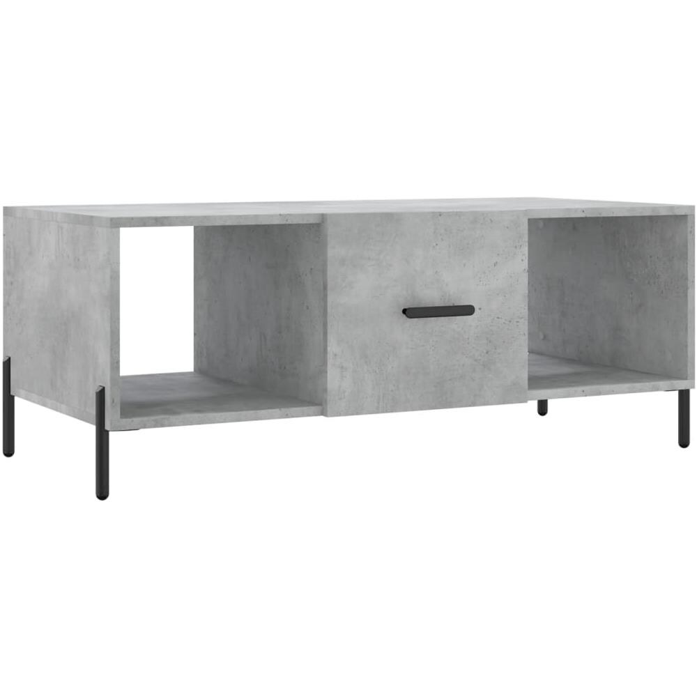 Tavolino Salotto Grigio Cemento 102x50x40 Cm Legno Multistrato - Foto 2