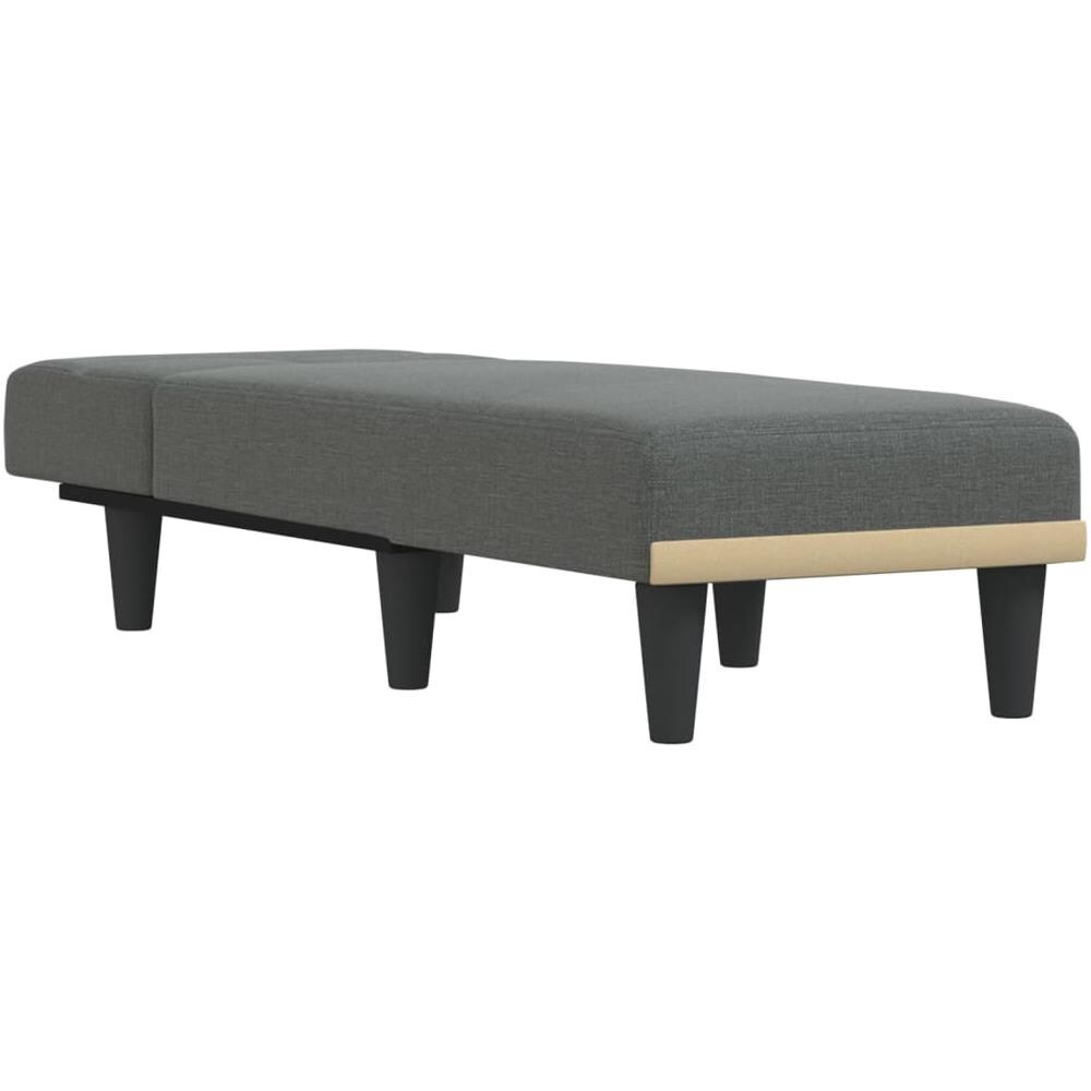 Chaise Longue In Tessuto Grigio Scuro - Foto 3