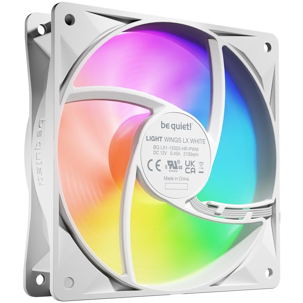 Ventola PC LIGHT WINGS LX Diametro 12 cm Colore Bianco 3 pz - Foto 2