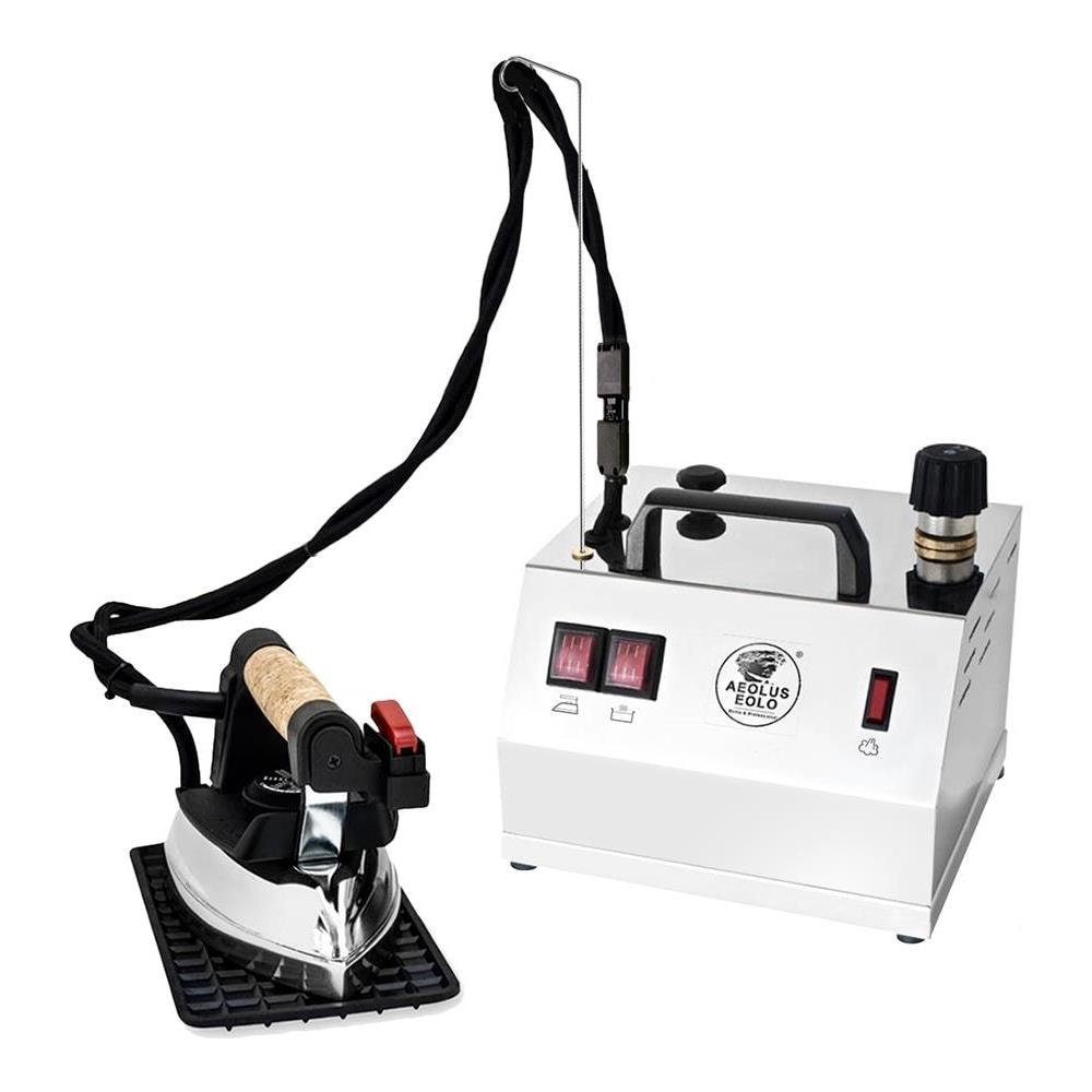 EOLO Ferro da Stiro a Caldaia Professionale GVS1 INOX V6 con Paravapore Caldaia in Rame a Risparmio Energetico Resistenza Esterna Anticalcare Corazza Acciaio Inox Garanzia 5 Anni - Foto 1