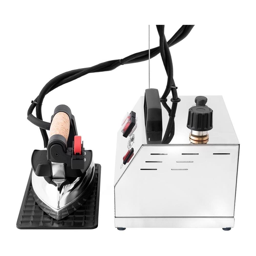 EOLO Ferro da Stiro a Caldaia Professionale GVS1 INOX V6 con Paravapore Caldaia in Rame a Risparmio Energetico Resistenza Esterna Anticalcare Corazza Acciaio Inox Garanzia 5 Anni - Foto 2