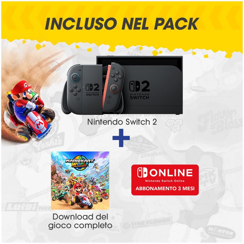 Switch 2 & Mario Kart World console da gioco portatile 20,1 cm (7.9") 256 GB Touch screen Wi-Fi Nero - Foto 4