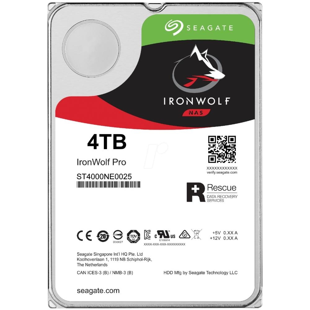 Hard Disk Interno IronWolf Pro 4 TB 3.5" Sata III 6 Gb / s 7200 rpm Buffer 128 MB  - Foto 2