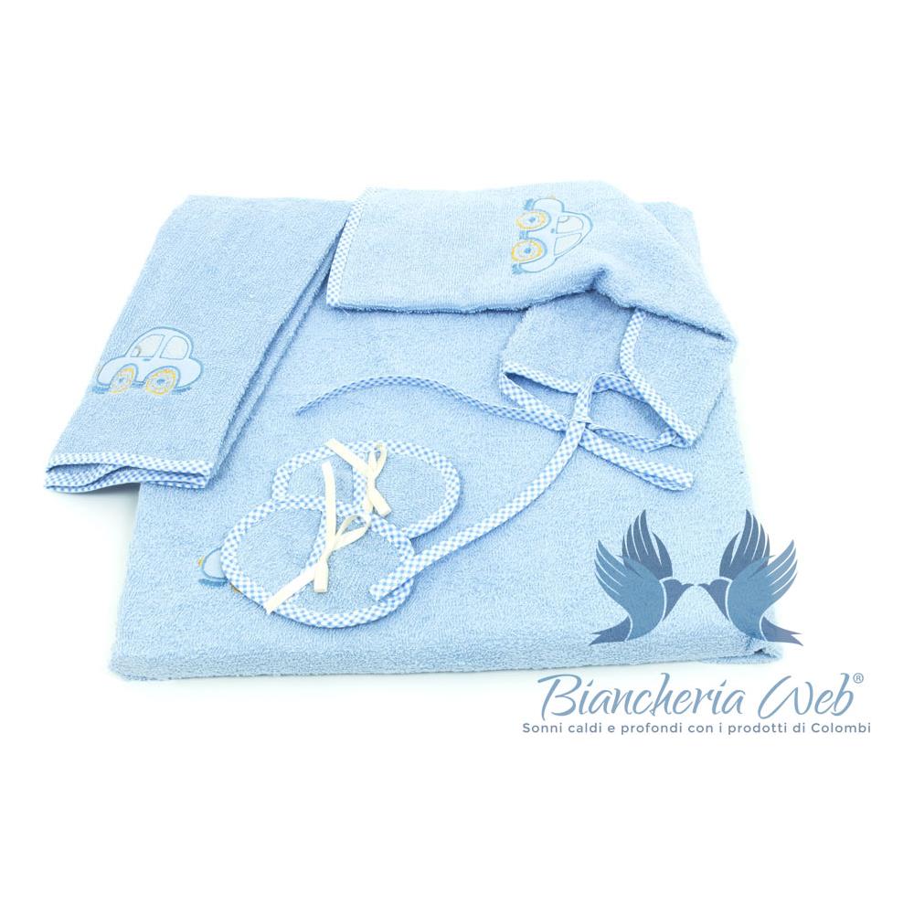 Corredo Neonato Set 4 Pezzi Modello Fabio Set 4pz Azzurro - Foto 2