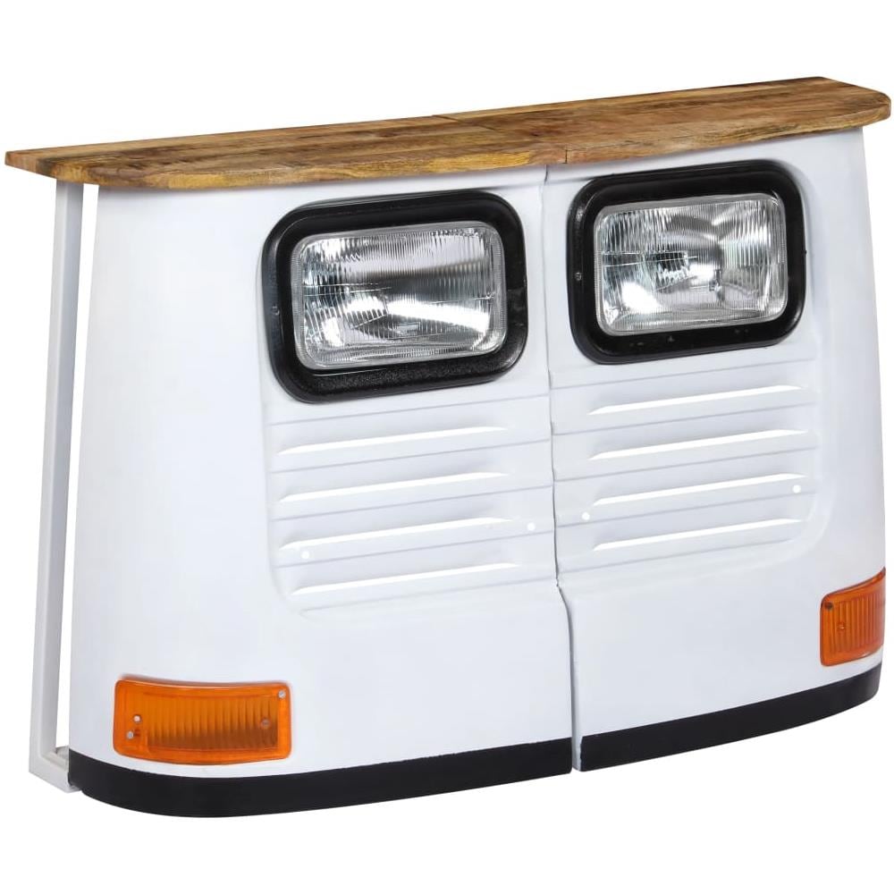 Credenza Camion In Legno Massello Di Mango Bianco - Foto 1