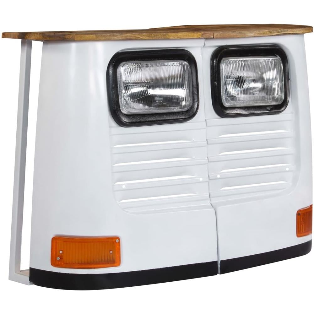 Credenza Camion In Legno Massello Di Mango Bianco - Foto 2