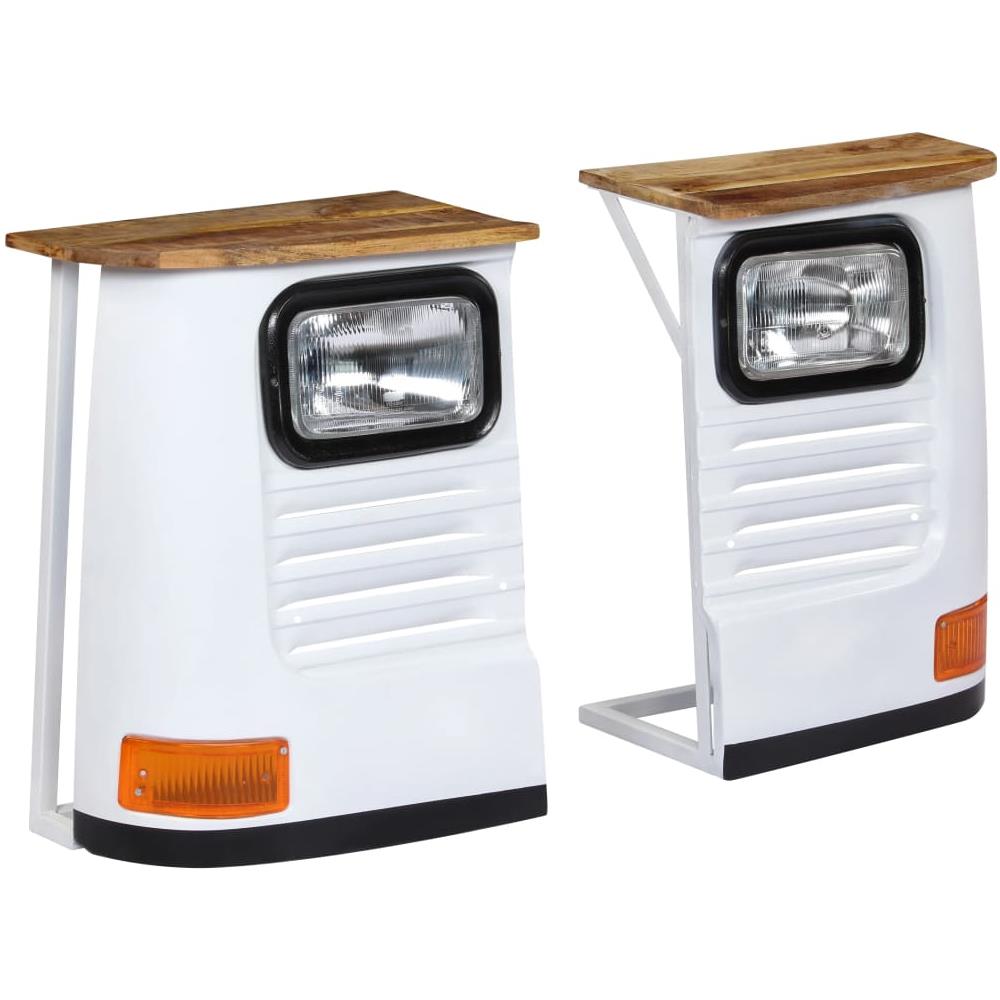 Credenza Camion In Legno Massello Di Mango Bianco - Foto 7