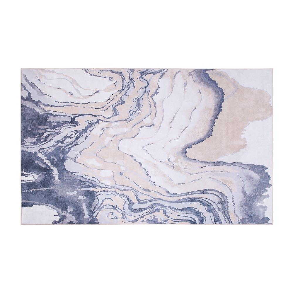 Tappeto A Pelo Corto Blu-beige 140 X 200 Cm Gebze - Foto 2
