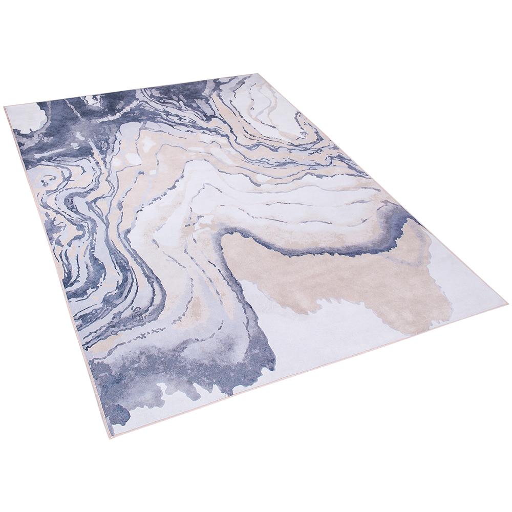 Tappeto A Pelo Corto Blu-beige 140 X 200 Cm Gebze - Foto 1