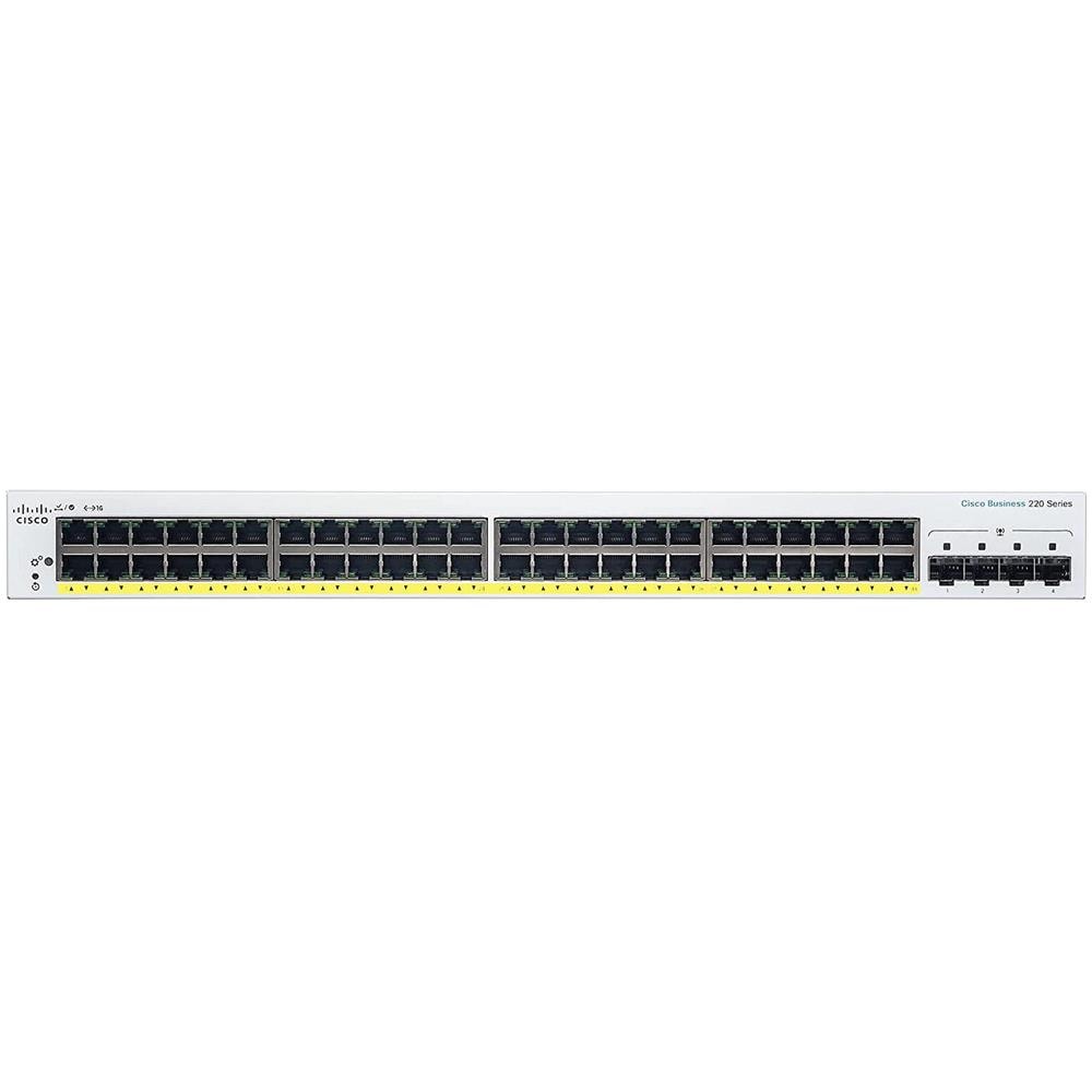 CBS220-48P-4G-EU Switch di Rete Gestito L2 Gigabit Ethernet 48 Porte (10/100/1000) + 4 x Gigabit SFP (uplink) Supporto Power over Ethernet (PoE) Bianco - Foto 2