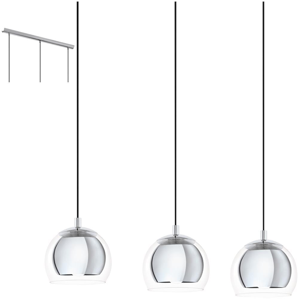 ROCAMAR Interno E27 Cromo, Trasparente illuminazione da soffitto - Foto 1