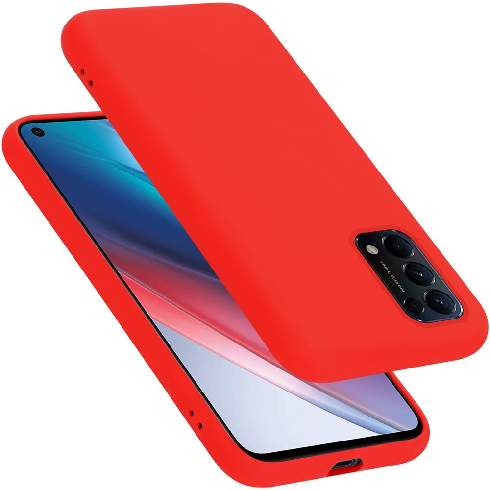 Custodia Compatibile Con Oppo Find X3 Lite In Liquid Rosso - Coperchio Protettivo In Silicone Tpu Flessibile - Foto 1