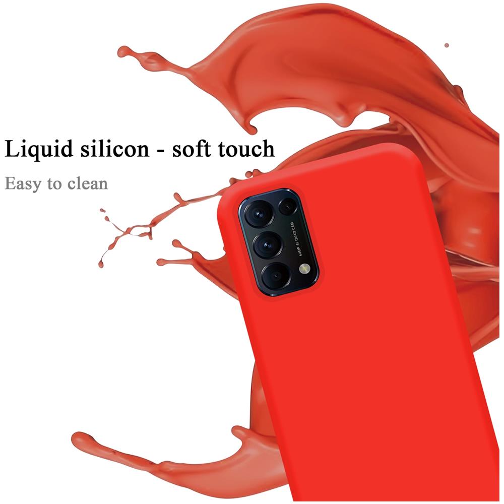 Custodia Compatibile Con Oppo Find X3 Lite In Liquid Rosso - Coperchio Protettivo In Silicone Tpu Flessibile - Foto 2