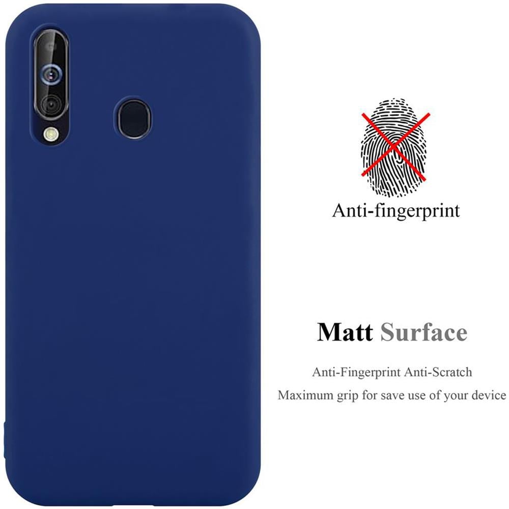 Custodia Compatibile Con Samsung Galaxy A60 / M40 In Candy Blu Scuro - Coperchio Protettivo In Silicone Tpu Flessibile - Foto 2