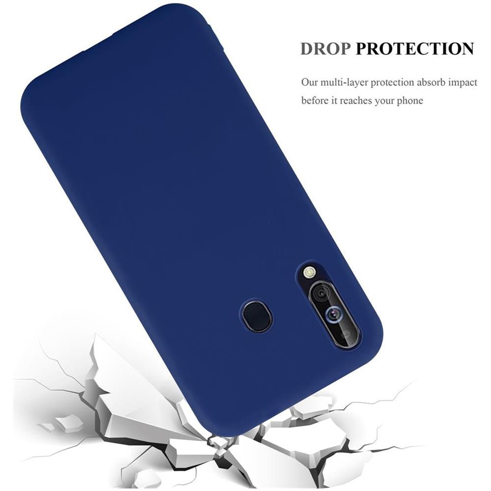 Custodia Compatibile Con Samsung Galaxy A60 / M40 In Candy Blu Scuro - Coperchio Protettivo In Silicone Tpu Flessibile - Foto 8