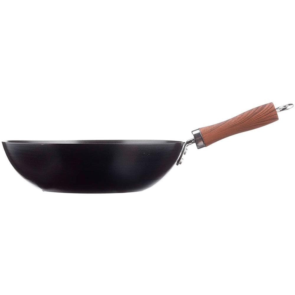 Carbono Wok Induzione 28cm Acciaio Al Carbonio, 3 Strati Titanio Antiaderente Senza Pfoa Antracite - Foto 2