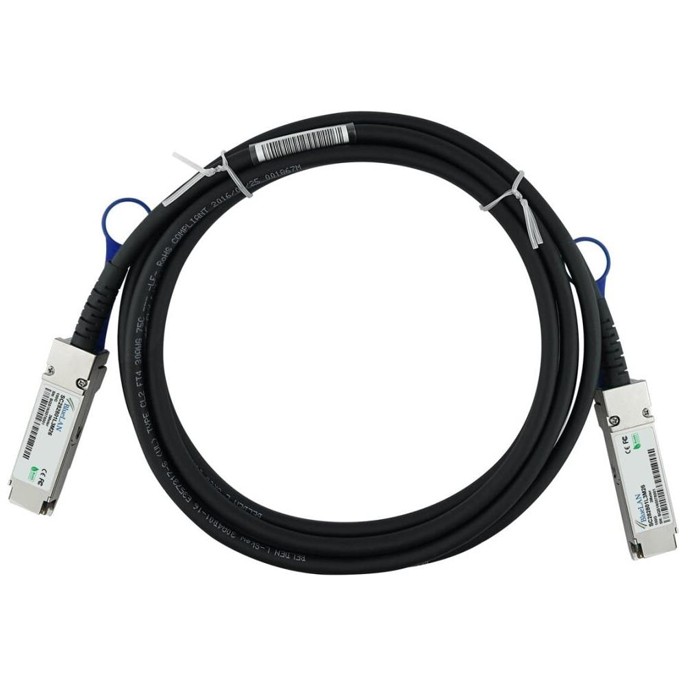 DAC-Q28-100G-5M-BL cavo InfiniBand e in fibra ottica QSFP28 Nero, Argento - Foto 1