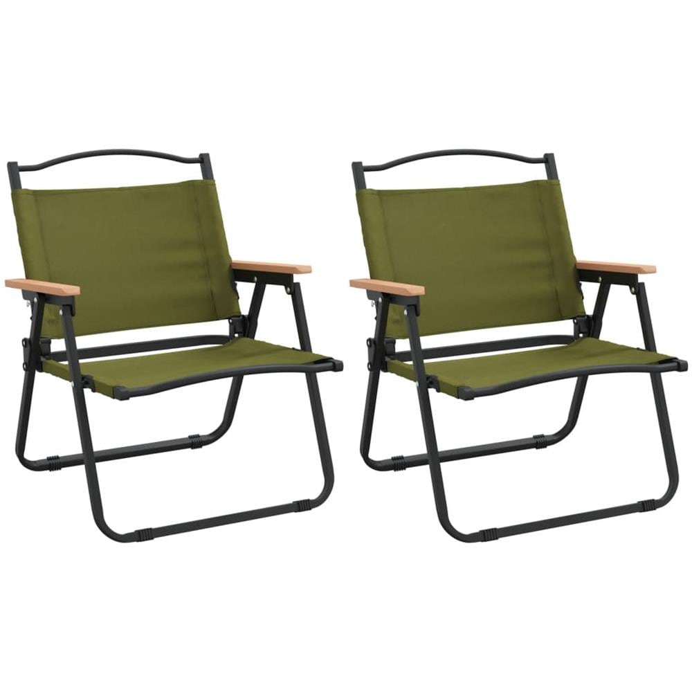 Sedie Da Campeggio 2 Pz Verdi 54x43x59 Cm Tessuto Oxford - Foto 2