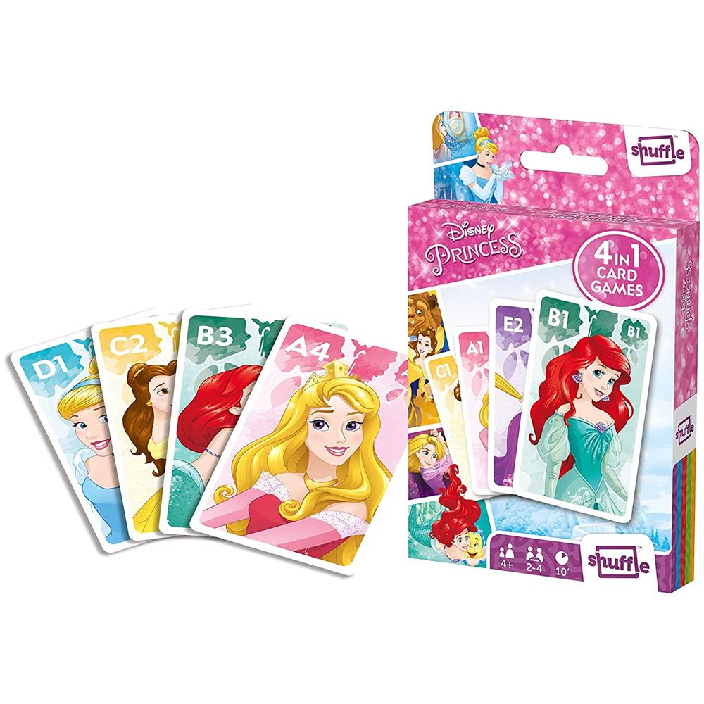 Shuffle - Giochi Di Carte Disney Princess - 4 In 1 - Foto 2