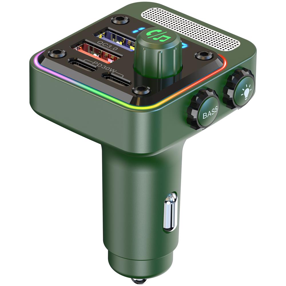 Trasmettitore Fm Bluetooth Per Auto Bluetooth V5.0 Verde - Foto 2