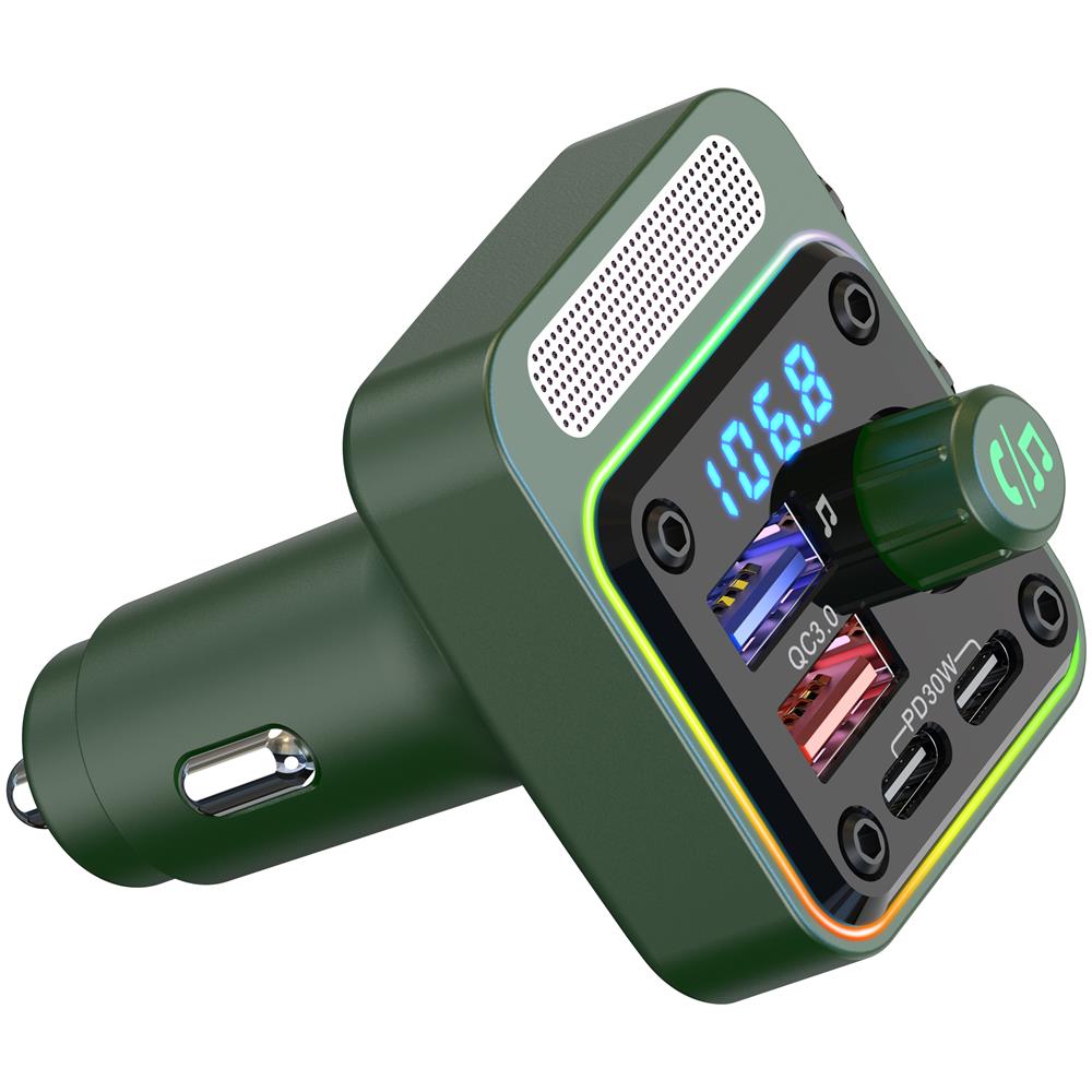 Trasmettitore Fm Bluetooth Per Auto Bluetooth V5.0 Verde - Foto 6
