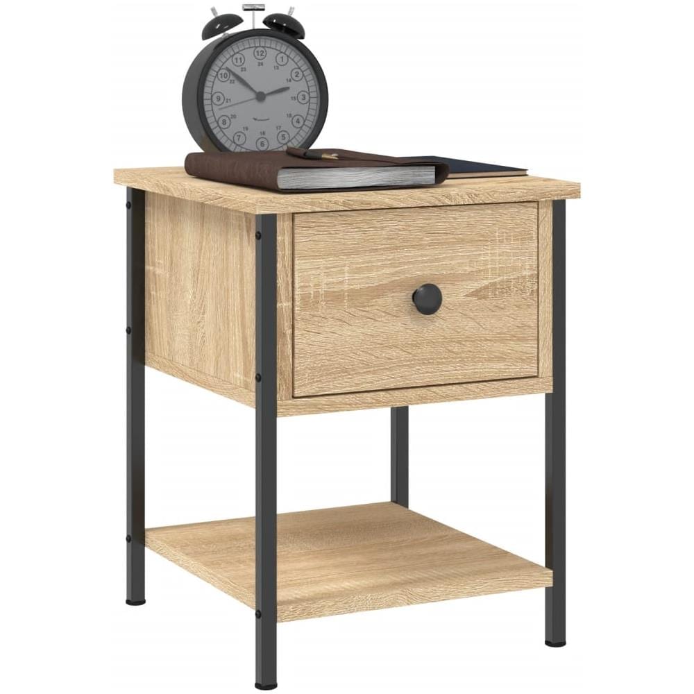 Comodini 2 Pz Rovere Sonoma 34x35,5x45 Cm In Legno Multistrato - Foto 2