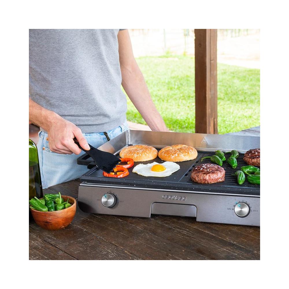 03182 barbecue per l'aperto e bistecchiera Zona cottura Elettrico Nero, Stainless steel 3000 W - Foto 2