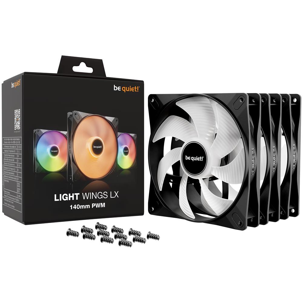 Ventola PC LIGHT WINGS LX Diametro 14 cm Colore Nero 3 pz - Foto 5