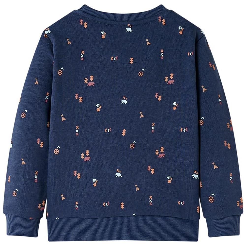 Felpa da Bambino Blu Marino Mélange 104 - Foto 2