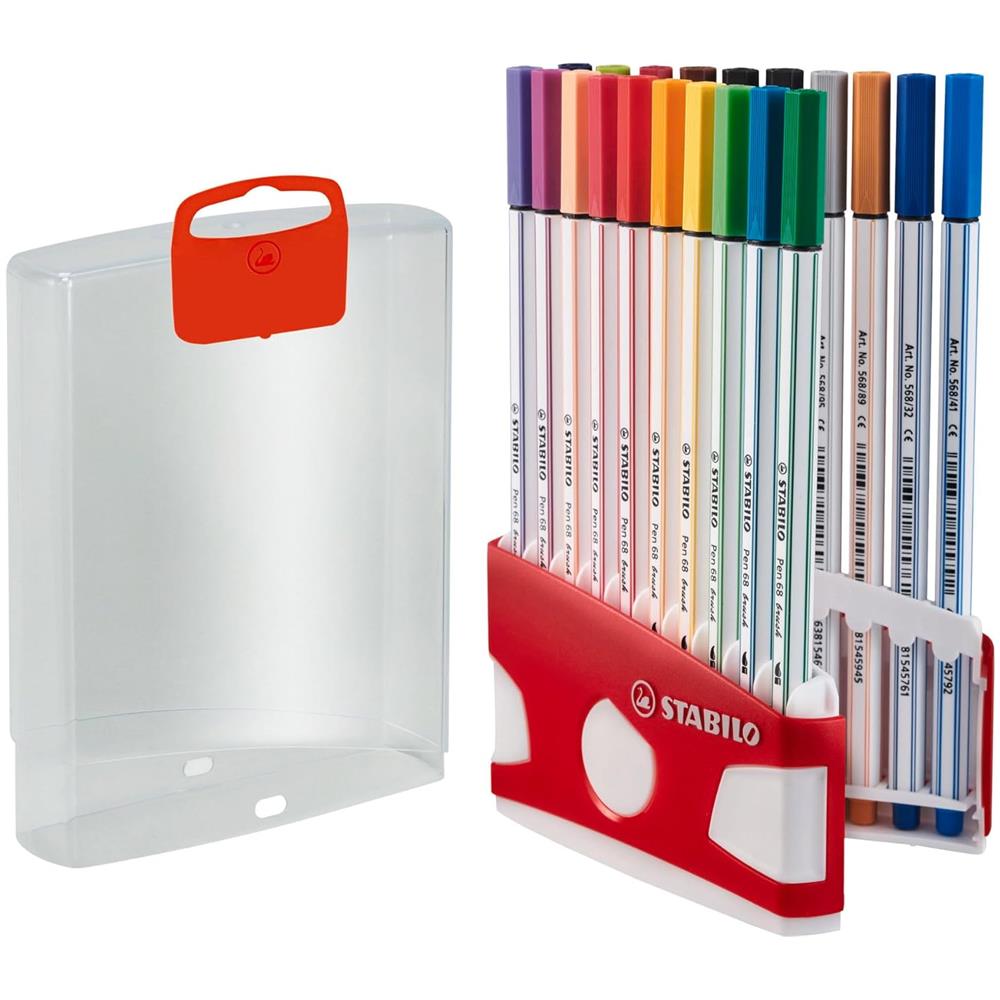 Pen 68 brush - Pennarello Premium con punta a pennello - Colorparade - Astuccio da 20 - Colori assortiti - Foto 1