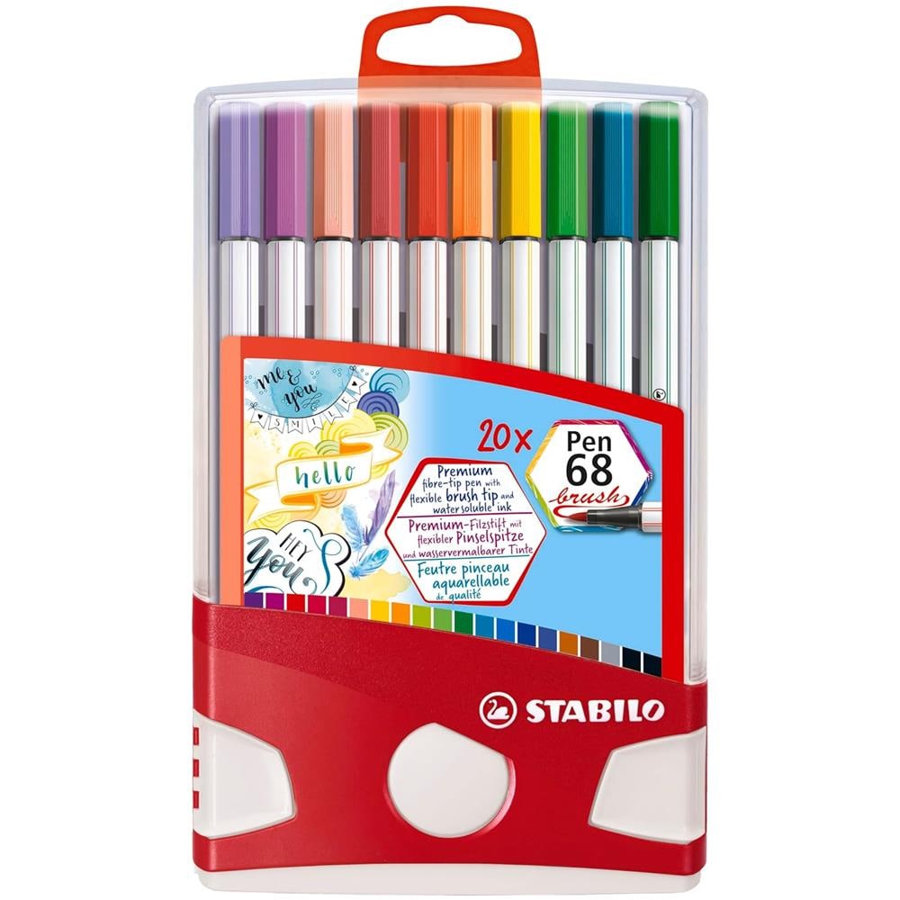 Pen 68 brush - Pennarello Premium con punta a pennello - Colorparade - Astuccio da 20 - Colori assortiti - Foto 2