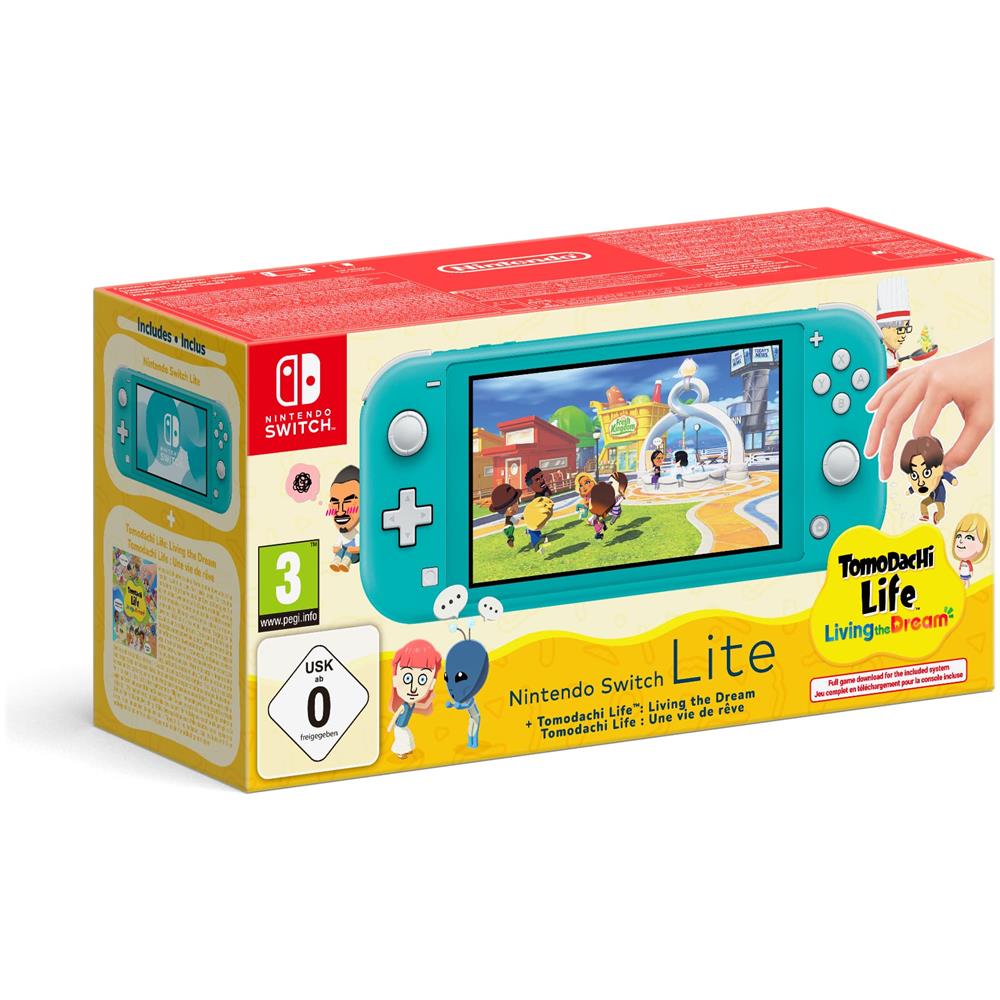 Switch Lite & Tomodachi Life console da gioco portatile 14 cm (5.5") 32 GB Touch screen Wi-Fi Turchese - Foto 1