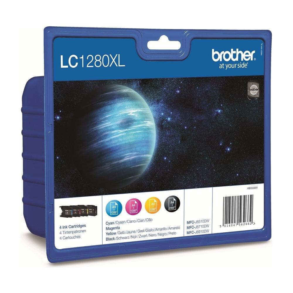 10 cartucce di stampa per BROTHER lc-1280xly CIANO BLACK MAGENTA YEL Blackcolor