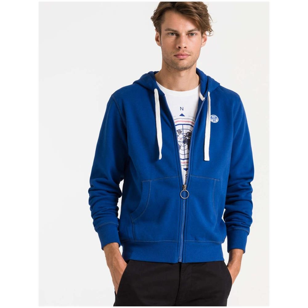 FELPA DA UOMO NORTH SAILS CON ZIP BLU FELPA DA UOMO NORTH SAILS CON ZIP BLU