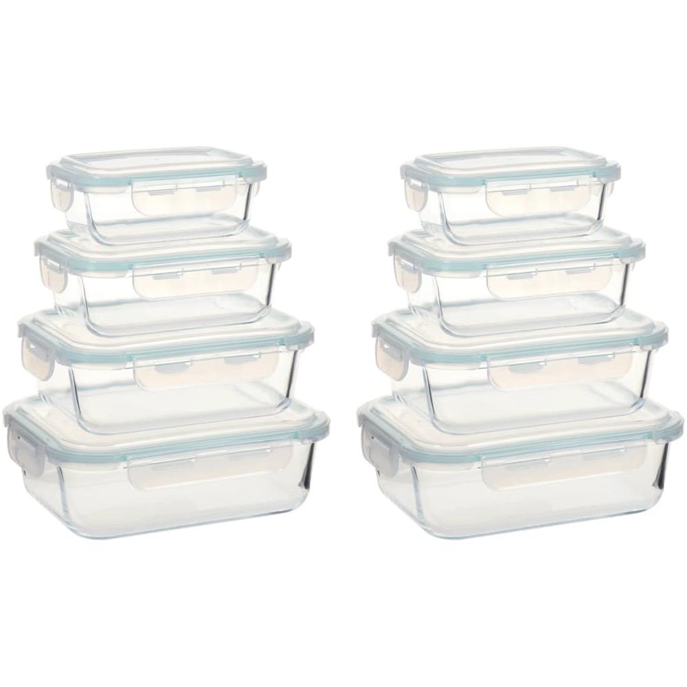 Vidaxl Contenitori Per Alimenti In Vetro 8 Pz Eprice