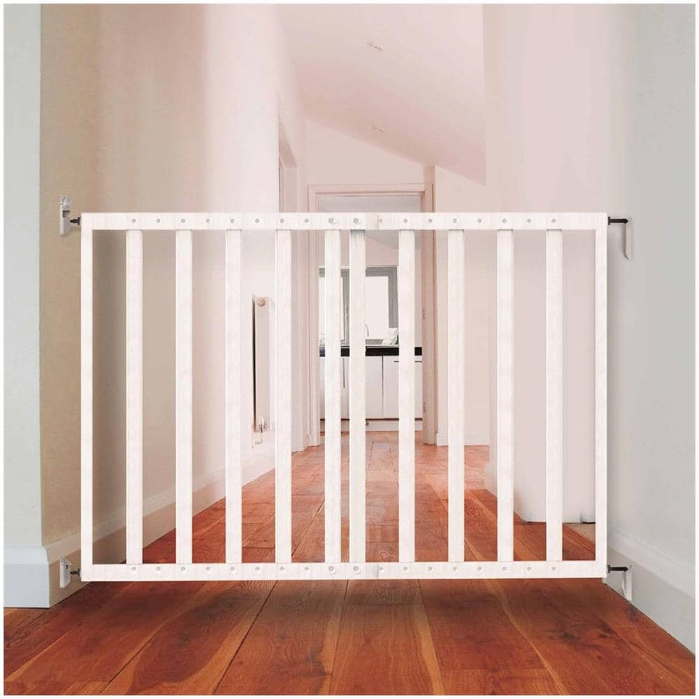 Cancello Di Sicurezza Estensibile 63,5-106 Cm Legno Bianco 94153 - Foto 2