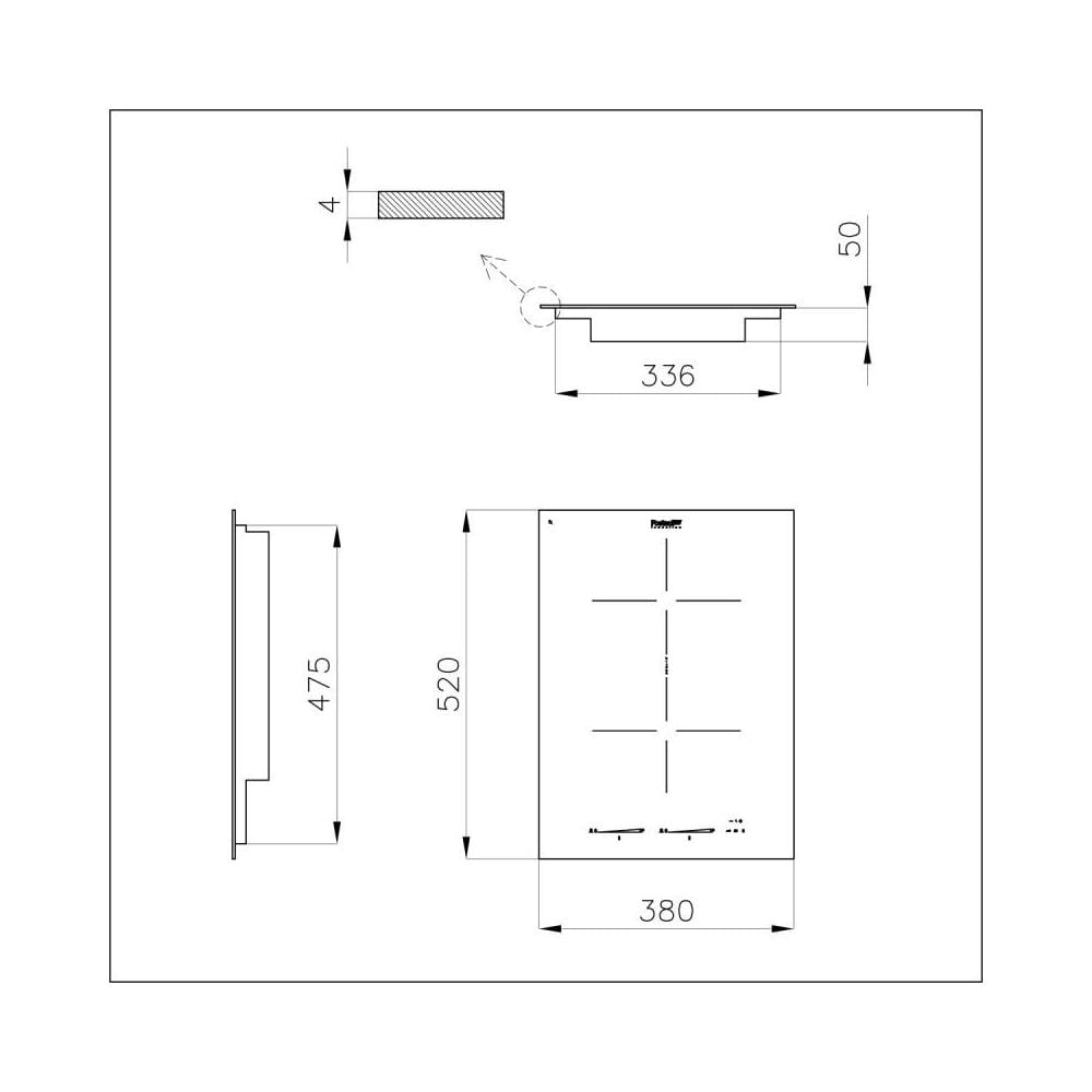 Piano Cottura S4000 a Induzione 2 Zone Cottura da 38 cm Colore Bianco - Foto 2