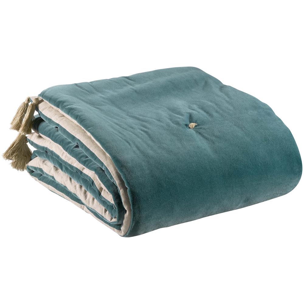 Eiderdown W / tassels Elise Grey Green 80 X 180 - Foto 1