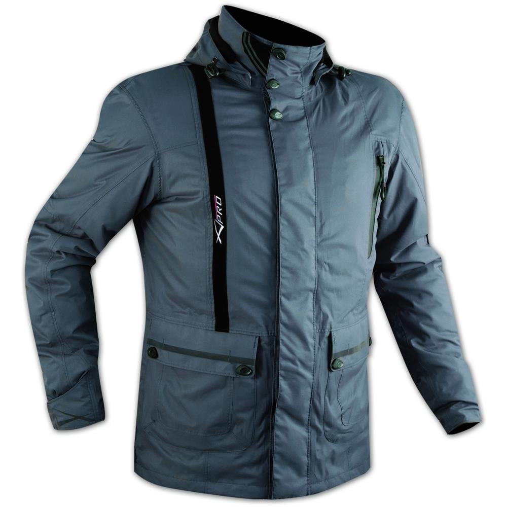 Giacca Moto Scooter Città Fodera Removibile Tessuto Impermeabile Blu Scuro 3xl - Foto 1