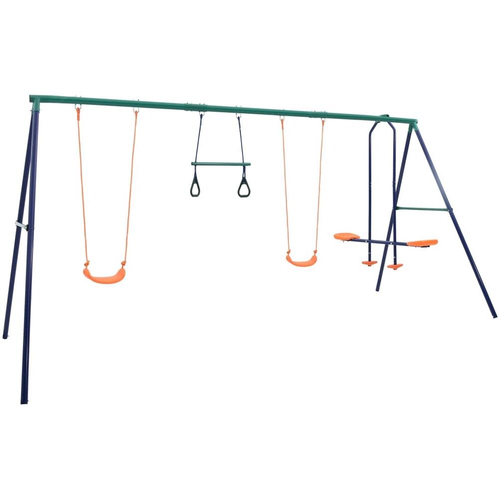 Set Altalene con Anelli per Ginnastica e 4 Sedili in Acciaio - Foto 1