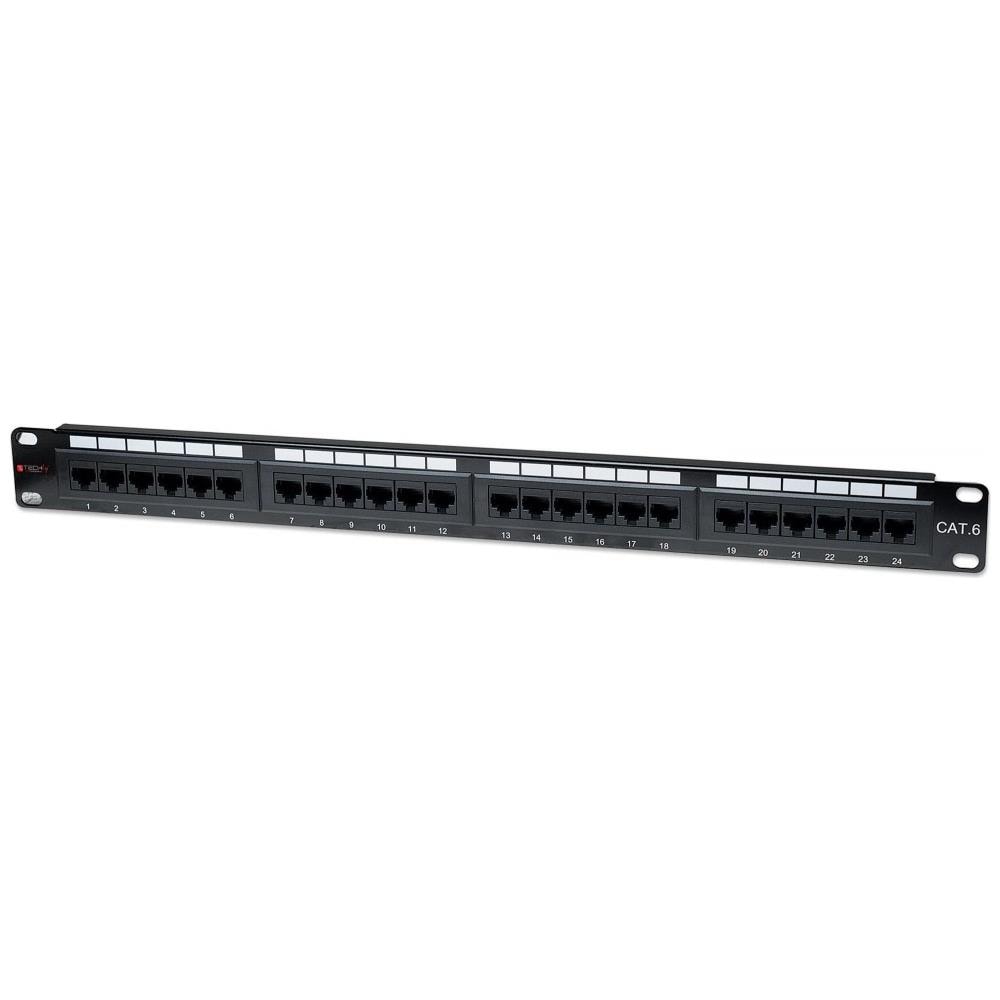 Pannello Patch Utp 24 Posti Rj45 Cat. 6 Con Barra Gestione Cavi - Foto 1