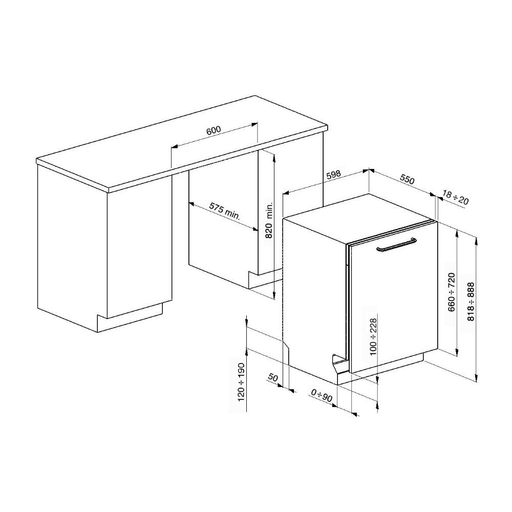 Lavastoviglie ST354BQL da Incasso a Scomparsa Totale Classe B Capacità 14 Coperti - Foto 8