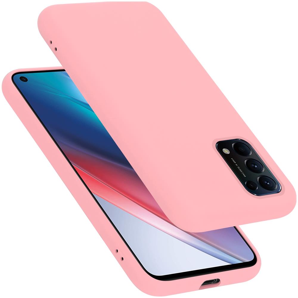 Custodia Compatibile Con Oppo Find X3 Lite In Liquid Rosa - Coperchio Protettivo In Silicone Tpu Flessibile - Foto 1