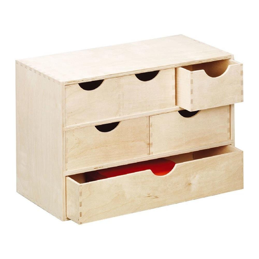 Contenitore Per Tinket, 6 Cassetti, Legno, - Foto 1