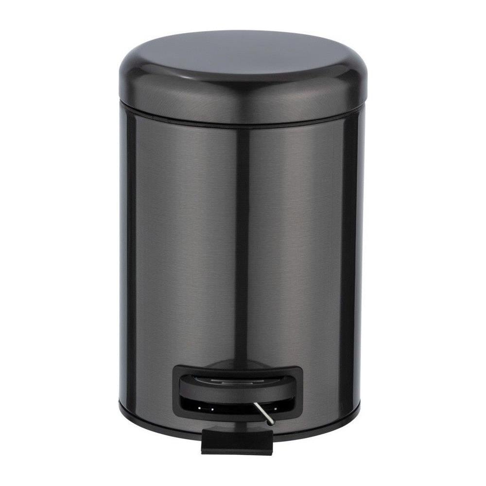 Cestino Bagno Leman, Antracite Opaco, 3 L, - Foto 2